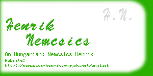 henrik nemcsics business card